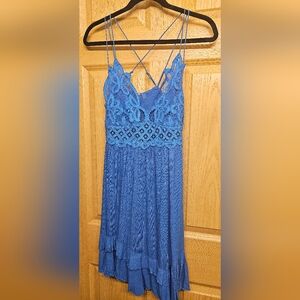 Chic Blue Lace Free People Dress